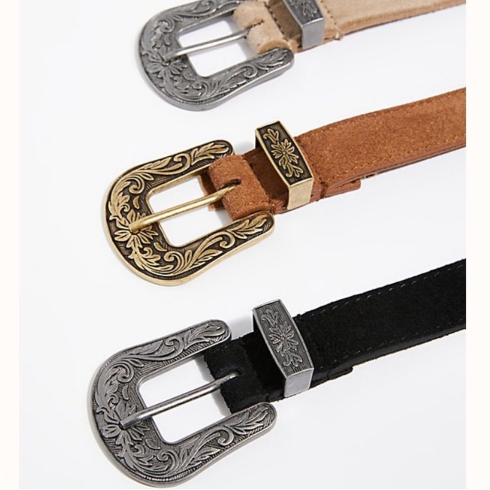 Free people western suede olive green belt - Picture 7 of 7
